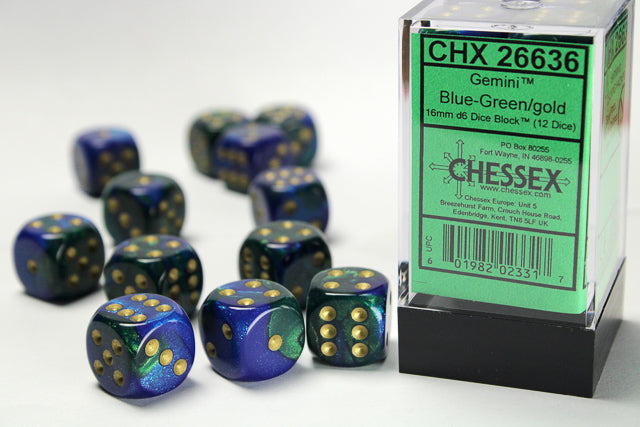 Chessex Dice: Set of 12 16mm d6