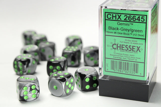 Chessex Dice: Set of 12 16mm d6