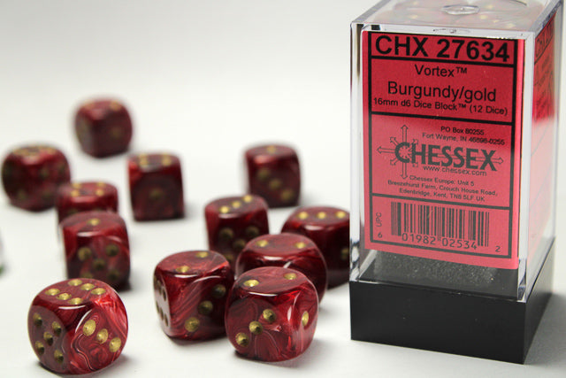 Chessex Dice: Set of 12 16mm d6