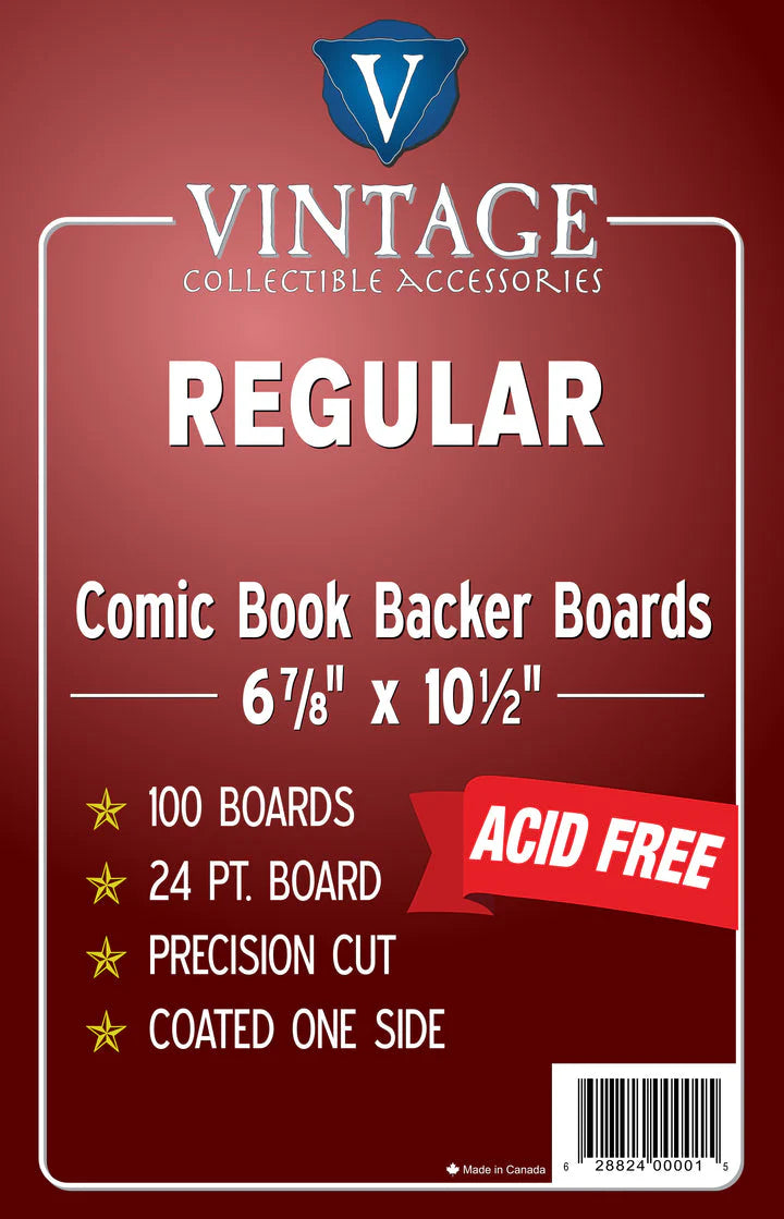 Regular Size Comic Boards 6 7/8" x 10 1/2"