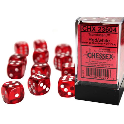 Chessex Dice: Set of 12 16mm d6