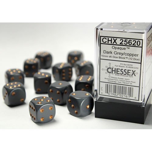 Chessex Dice: Set of 12 16mm d6