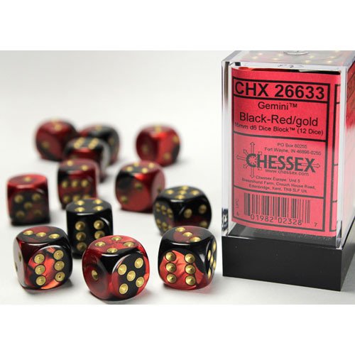 Chessex Dice: Set of 12 16mm d6