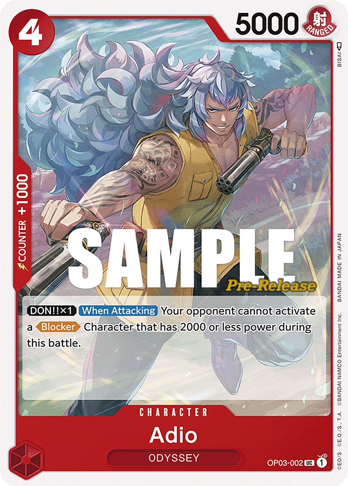 Adio [Pillars of Strength Pre-Release Cards] op03-002