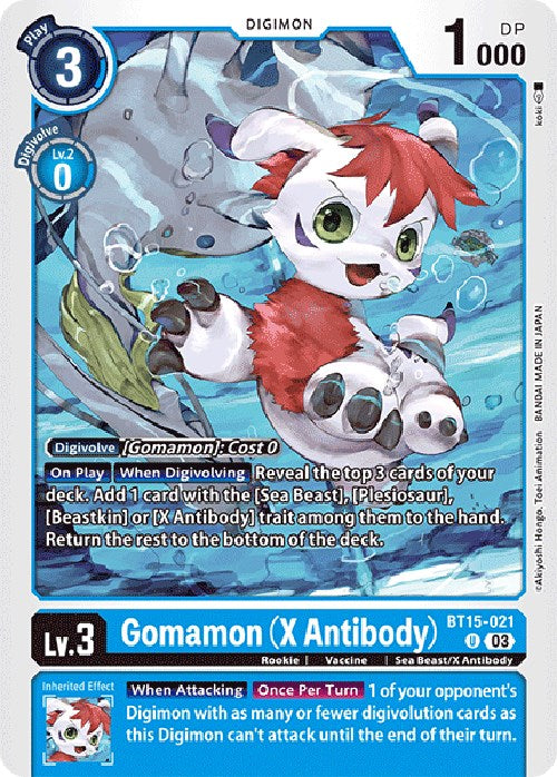 Gomamon [BT15-021] (X Antibody) [Exceed Apocalypse]