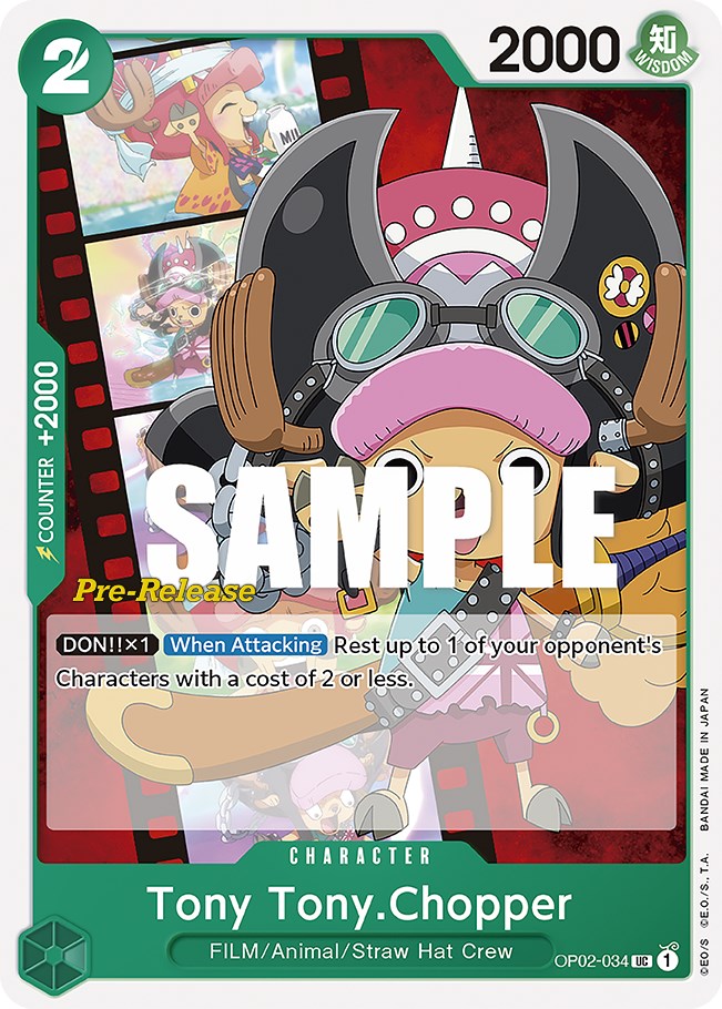 Tony Tony.Chopper [Paramount War Pre-Release Cards]OP02-034