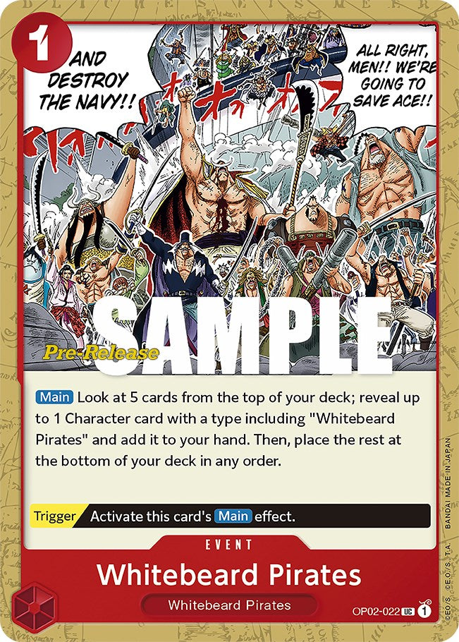 Whitebeard Pirates [Paramount War Pre-Release Cards]OP02-022